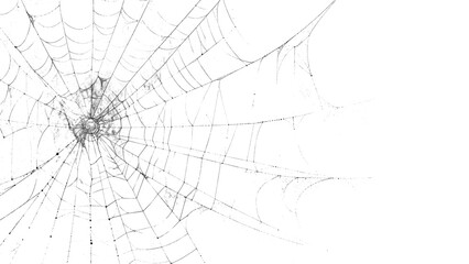 Spiderweb with intricate patterns, creating a delicate design
