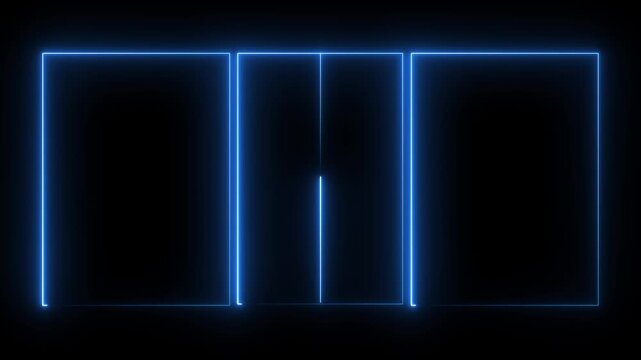 pickleball court icon animation on black background. futuristic digital icon video of a high-tech pickleball court.