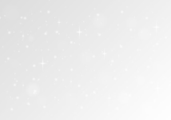 Magical silver dust sparkles with glowing bokeh and tiny stars floating elegantly. Ideal for festive or abstract holiday artwork. PNG transparent background allows creative layering.
