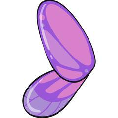 Fairy Wing Illustration In Transparent Background Pink And Purple Gradient Colors With Delicate Vein Patterns And Shimmering Effect Realistic Pixels Detailed Graphic Design