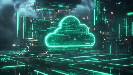 Cloud computing data network storing digital information - Powered by Adobe