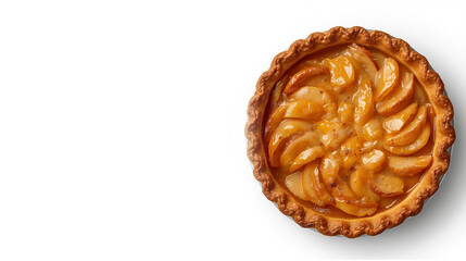 Studio Shot Delicious Looking Apple Pie Tart Ready to Eat. Generative AI.