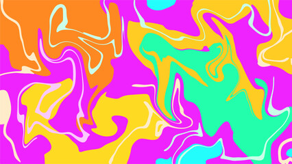 Purple Fluid Art Wallpaper, Psychedelic Neon Color Swirl Pattern.