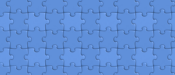 Blue jigsaw puzzle abstract background