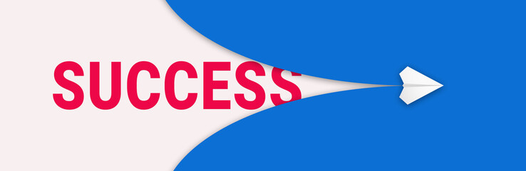 Paper plane symbolizing business success, innovation, and creative solution concept