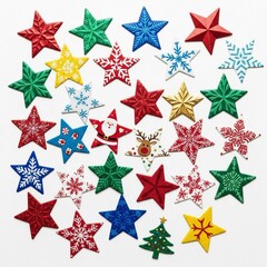 Bright Star Ornaments with Unique Patterns for Holiday Cheer