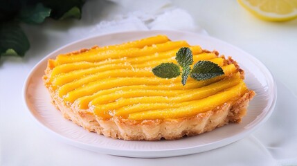 Artisanal Mango Tart – Professional Food Photography for Bakery Marketing, E-commerce Dessert Sales & Culinary Branding