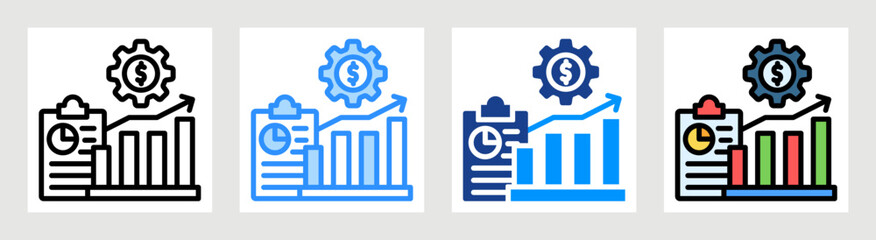 Business Outcome Icon Collection Set Multiple Style