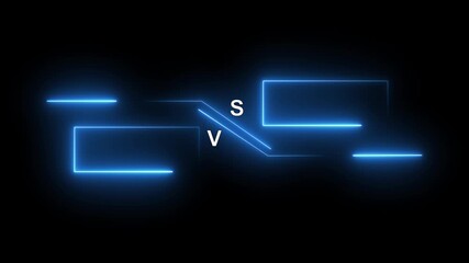 Abstract Blue Neon Geometric Shapes and Letters S/V on Black Background image photo. Digital abstract blue neon geometry with "S/V" letters on black surface symbolizing creative and modern visuals. - Powered by Adobe