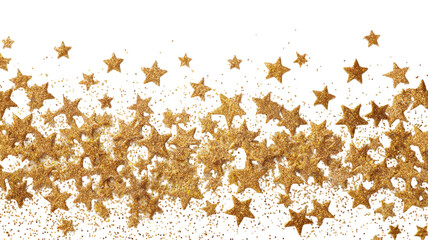 Seamless golden stars pattern decoration background on a blue wallpaper for a holiday celebration design