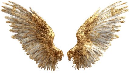 Golden angel wings illustration vector silhouette design for tattoo and decoration