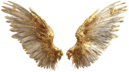 Golden angel wings illustration vector silhouette design for tattoo and decoration