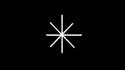 star asterisk crayon hand drawn animation 