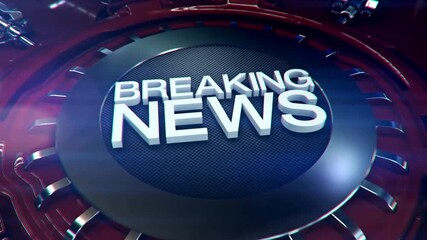 breaking news Studio Background for news report and breaking newsflash on world live reportintro animation with globe in circular finance and industry - Powered by Adobe