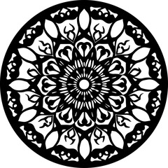 Ornamental Black Mandala Design