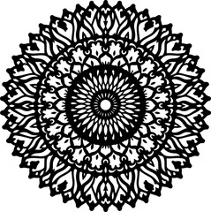 Ornamental Black Mandala Design