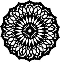 Ornamental Black Mandala Design