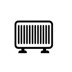 Compact Electric Room Heater Vector Illustration