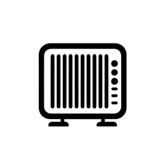 Electric Room Heater Vector Illustration