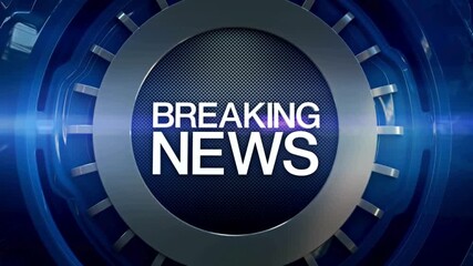 Breaking News Intro 4k Useful in TV commercials, Breaking News intro - 3D rendering high-tech digital product broadcasts, technology background. VFX - Powered by Adobe