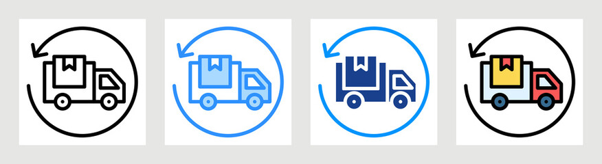 Reverse Logistics Icon Collection Set Multiple Style