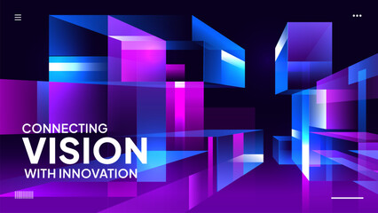 Connecting Vision and Innovation - Futuristic Gradient Background