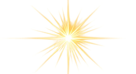 Golden Light Burst Explosion with Radiant Rays on Green Background