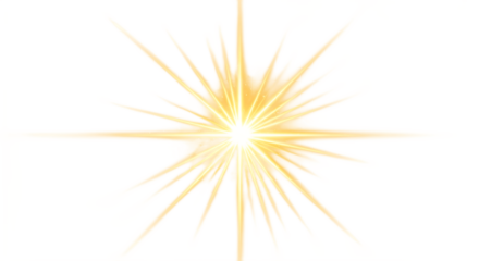 Golden Light Burst Explosion with Radiant Rays on Green Background