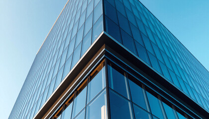 Obraz premium Modern Glass Skyscraper Cityscape