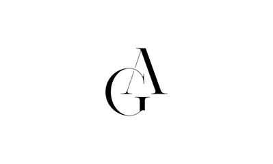 GA initial letters, monogram logo