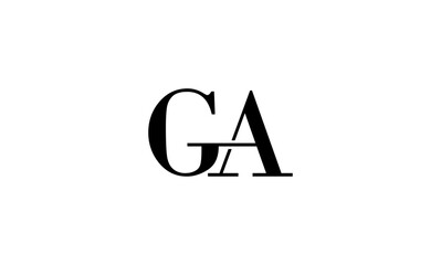 GA initial letters, monogram logo