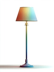 Colorful Gradient Floor Lamp on White Background