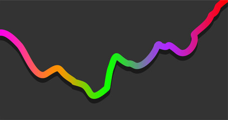 Abstract Background with Color Line. Vector Pattern with Gradient rainbow Shape. Curve Geometric Design Element.