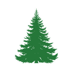 Green Evergreen Tree Silhouette A Symbol of Nature and the Outdoors.