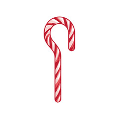 Festive Candy Cane with Red and White Stripes 1.