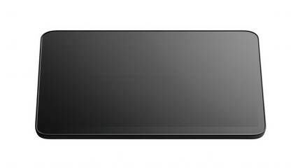 Black wireless charger for smartphone isolated on transparent background