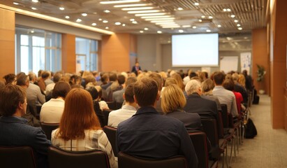 background image of the seminar in the conference room of the business center. High quality