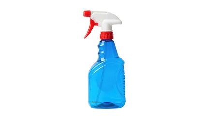 Blue Plastic Spray Bottle With Red Trigger On Black Background