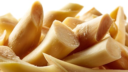 Pile of fresh bamboo shoots, a versatile ingredient in asian cuisine
