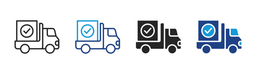 Shipping icon set multiple style collection