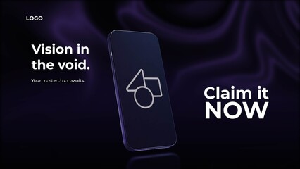 Futuristic Dark Phone Mockup Presentation