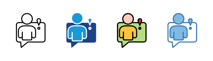 Alert icon set multiple style collection