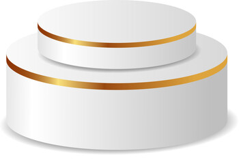 round white podium with double layer for product presentation mockup