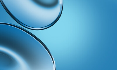 Minimal Glass Abstract Background in Aqua Blue Tone