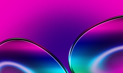 Colorful Fluid Glass Form Background in Magenta and Cyan