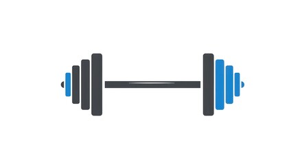 Stylized Barbell Illustration for Fitness and Strength Training.