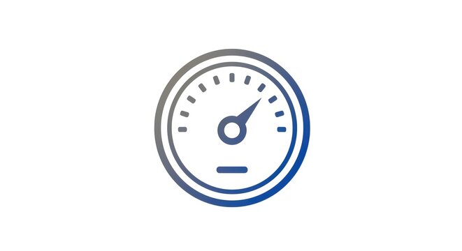 Gauge icon with needle indicating a low value.