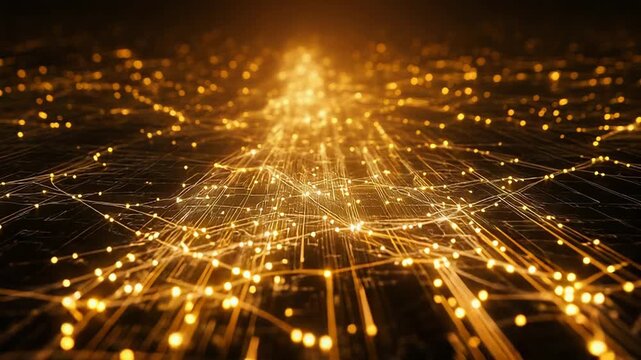 Digital data moving through a global network connection