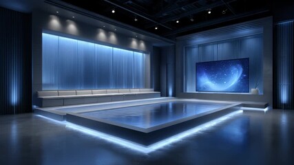 Futuristic Conference Room Digital Studio with a Sense of Technology