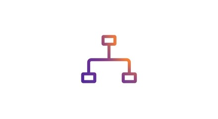 Obraz premium Colorful hierarchical structure icon representing organization and connections.